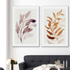 Floral print of Floral Texture Pair on a stretched canvas displayed in a room
