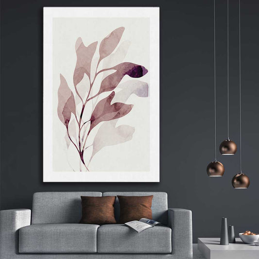 Floral print of Floral Texture Two on a stretched canvas displayed in a room