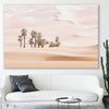 Floral print of Oasis Dunes on a stretched canvas displayed in a room