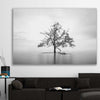 Floral print of Sole Mangrove on a stretched canvas displayed in a room