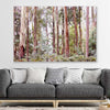 Floral print of Victorian Forest on a stretched canvas displayed in a room