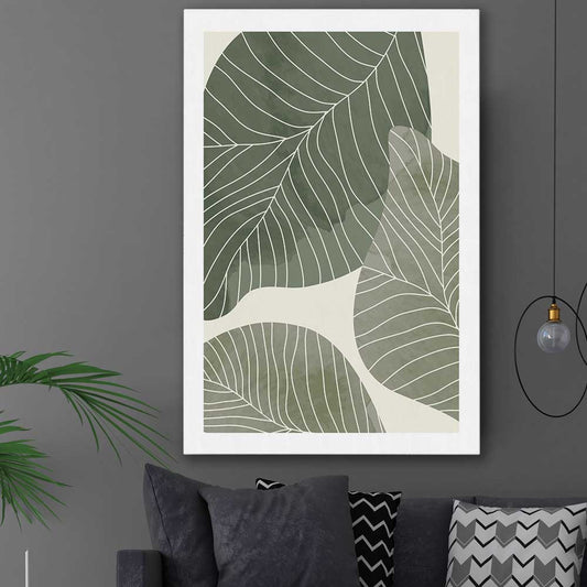 Floral print of Vintage Floral Two on a stretched canvas displayed in a room