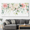 Floral print of Vivid Blossom on a stretched canvas displayed in a room