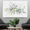 Floral print of Watercolour Floral on a stretched canvas displayed in a room