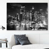 Sydney Night Skyline stretched canvas displayed in a room is a high quality print in our city skyline, travel prints and maps collection