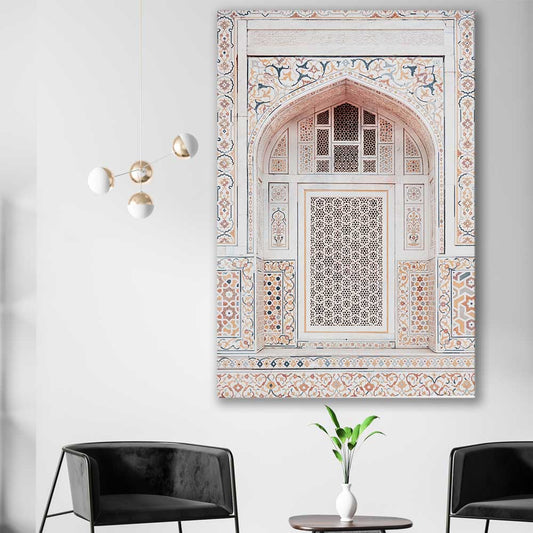 Taj in Arga stretched canvas displayed in a room is a high quality print in our city skyline, travel prints and maps collection