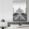 Taj Mahal stretched canvas displayed in a room is a high quality print in our city skyline, travel prints and maps collection