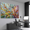 Abstract Australian Nature stretched canvas displayed from an angle in a room - part of our high quality canvas abstract wall art collection