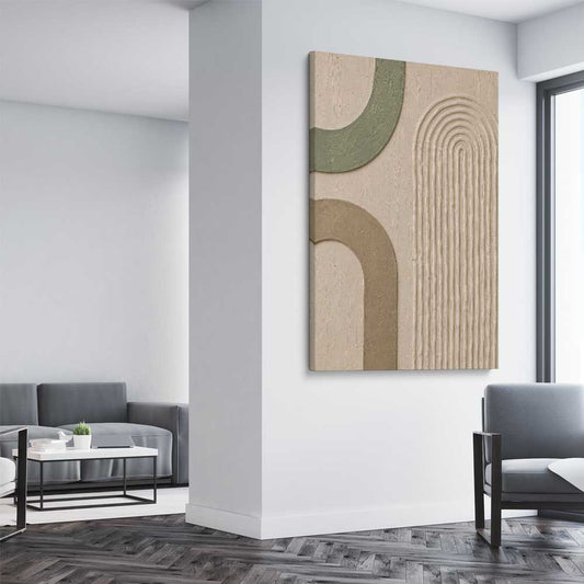 Arches No. 2 stretched canvas displayed from an angle in a room - part of our high quality canvas abstract wall art collection