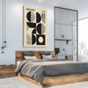 Bauhaus Forms stretched canvas displayed from an angle in a room - part of our high quality canvas abstract wall art collection