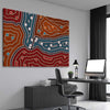 Dots of Night stretched canvas displayed from an angle in a room - part of our high quality canvas abstract wall art collection