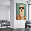 Drama Llama stretched canvas displayed from an angle in a room - part of our high quality canvas abstract wall art collection