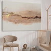 Earthen Glitter stretched canvas displayed from an angle in a room - part of our high quality canvas abstract wall art collection