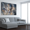 Fluid Swirls stretched canvas displayed from an angle in a room - part of our high quality canvas abstract wall art collection