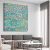 Healthy Molecules stretched canvas displayed from an angle in a room - part of our high quality canvas abstract wall art collection