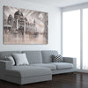 Iconic, Vintage Flinders stretched canvas displayed from an angle in a room - part of our high quality canvas abstract wall art collection