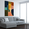 Modern Colours stretched canvas displayed from an angle in a room - part of our high quality canvas abstract wall art collection