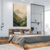 Mountain Haze stretched canvas displayed from an angle in a room - part of our high quality canvas abstract wall art collection