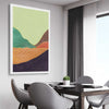 Nature Waves One stretched canvas displayed from an angle in a room - part of our high quality canvas abstract wall art collection