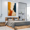 Terra Tide stretched canvas displayed from an angle in a room - part of our high quality canvas abstract wall art collection
