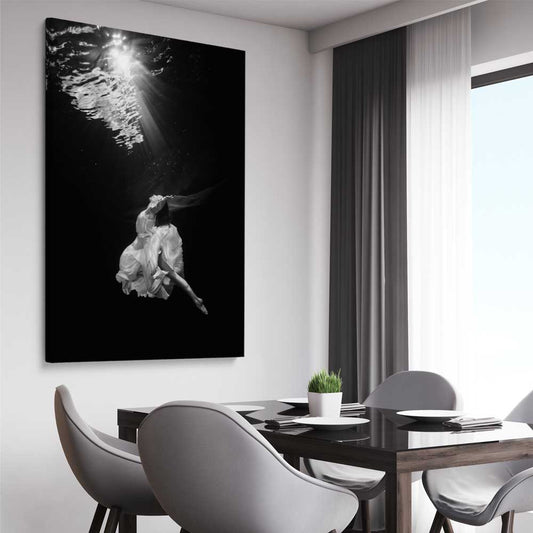 Breath stretched canvas displayed from an angle in a room - part of our high quality fashion canvas wall art and prints collection