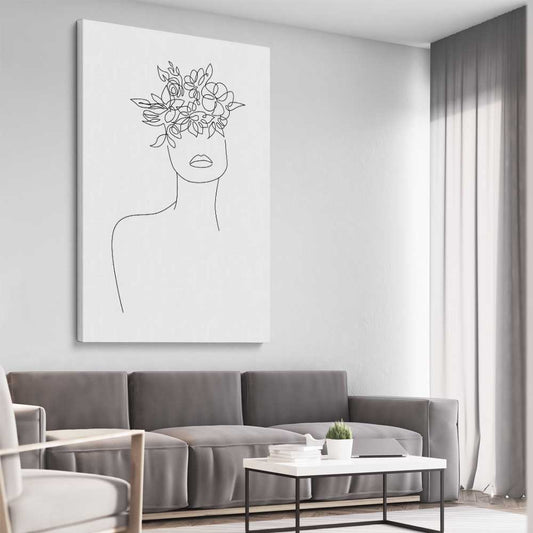 Floral Beauty Two stretched canvas displayed from an angle in a room - part of our high quality fashion canvas wall art and prints collection