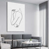 Gentle Hold stretched canvas displayed from an angle in a room - part of our high quality fashion canvas wall art and prints collection