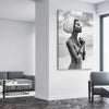 Horizon the Cover stretched canvas displayed from an angle in a room - part of our high quality fashion canvas wall art and prints collection