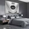 Silent Lust stretched canvas displayed from an angle in a room - part of our high quality fashion canvas wall art and prints collection