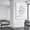 Simple Elegance stretched canvas displayed from an angle in a room - part of our high quality fashion canvas wall art and prints collection