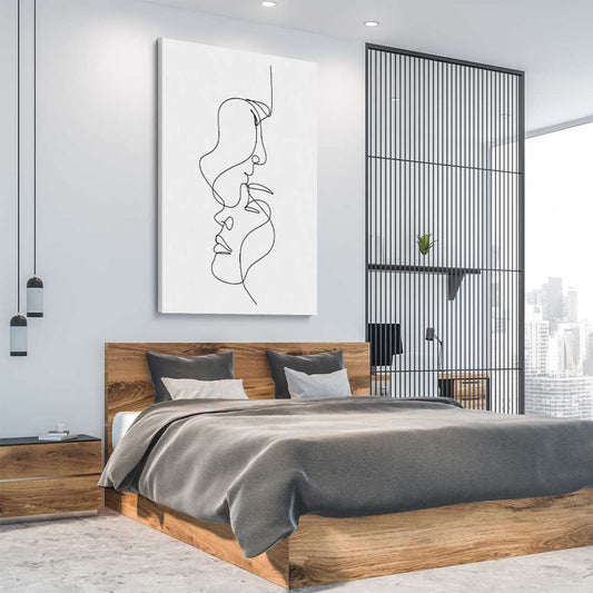 Warmth stretched canvas displayed from an angle in a room - part of our high quality fashion canvas wall art and prints collection
