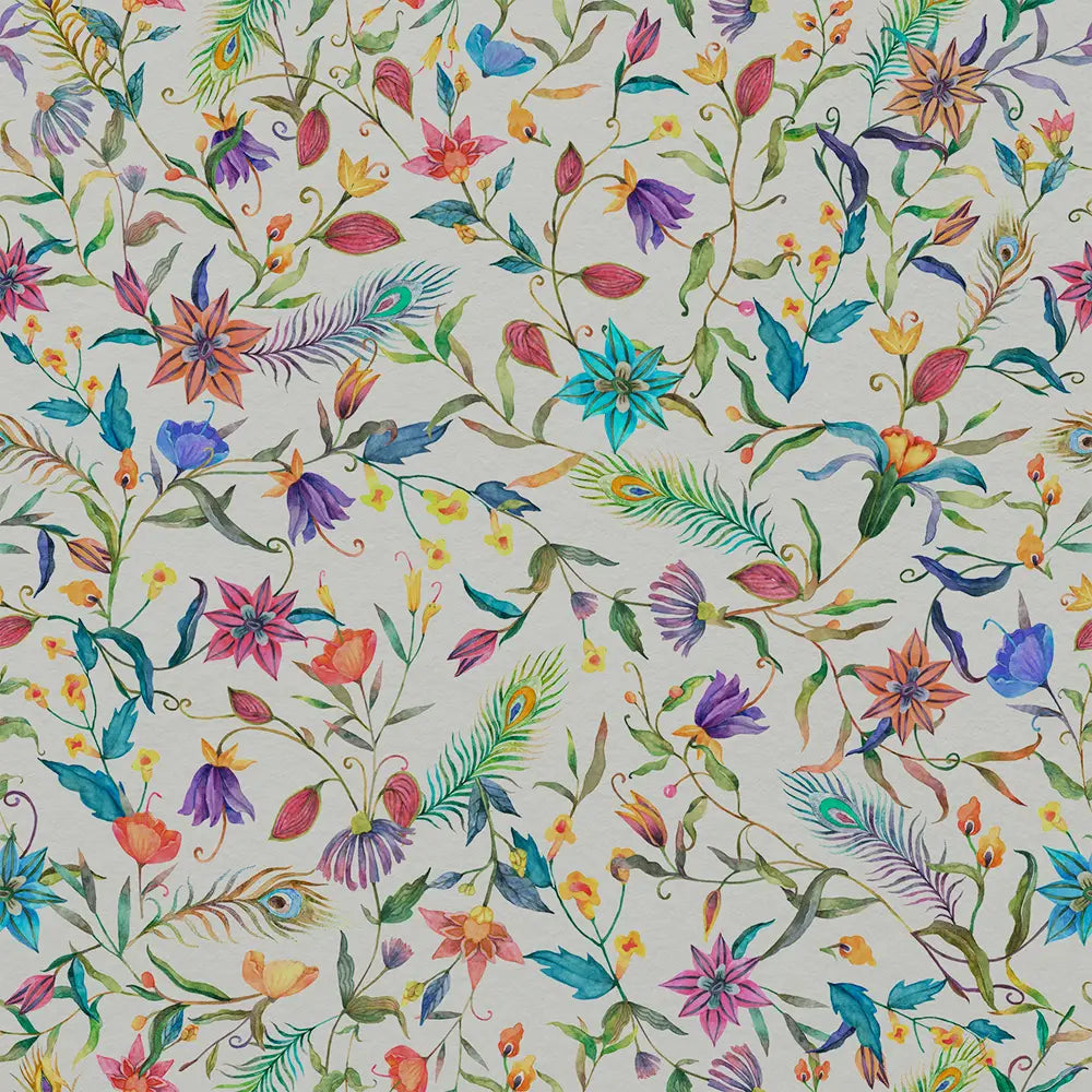 Whimsical Peacock Wallpaper