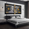 Money wall art print of Franklin Reserve on a stretched canvas displayed from an angle in a room