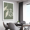 Floral print of Vintage Floral One on a stretched canvas displayed from an angle in a room