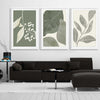 Floral print of Vintage Floral Set on a stretched canvas displayed from an angle in a room