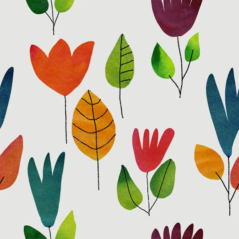 Nordic Petals Wallpaper