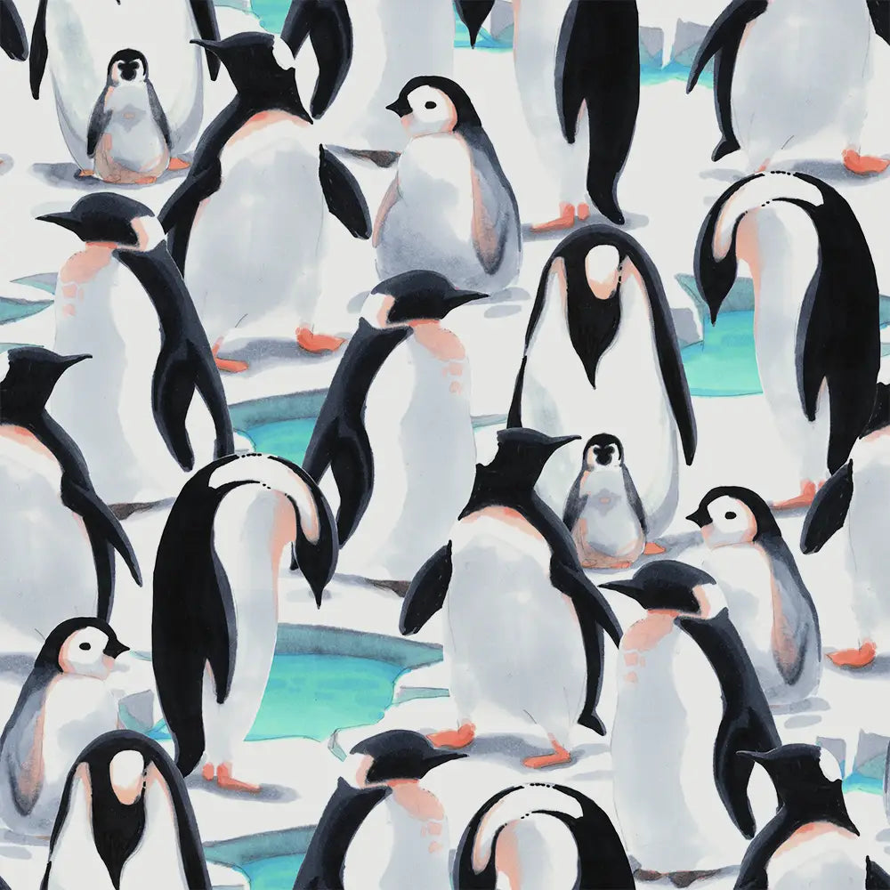 Penguin Parade Wallpaper