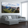 Blue Mountains Valley stretched canvas displayed from an angle in a room is a high quality print in our city skyline, travel prints and maps collection