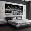 Brisbane Story Bridge stretched canvas displayed from an angle in a room is a high quality print in our city skyline, travel prints and maps collection