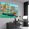 Grand Canal Venice stretched canvas displayed from an angle in a room is a high quality print in our city skyline, travel prints and maps collection