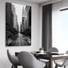 Manhattan Street stretched canvas displayed from an angle in a room is a high quality print in our city skyline, travel prints and maps collection