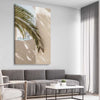 Moroccan Palm Shadow stretched canvas displayed from an angle in a room is a high quality print in our city skyline, travel prints and maps collection
