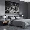 Sydney Night Skyline stretched canvas displayed from an angle in a room is a high quality print in our city skyline, travel prints and maps collection