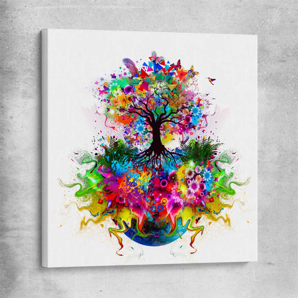 Tree of Life stretched canvas - part of our high quality canvas abstract wall art collection