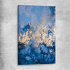 Blue and Gold Flow stretched canvas - part of our high quality canvas abstract wall art collection