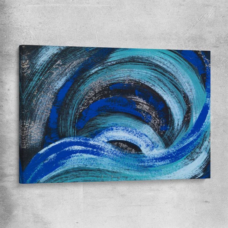 Blue Ether stretched canvas - part of our high quality canvas abstract wall art collection