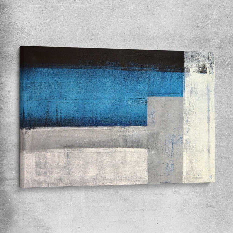 Blue Tones stretched canvas - part of our high quality canvas abstract wall art collection