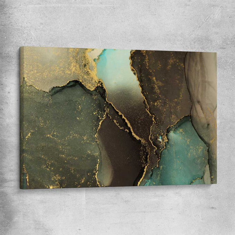 Brown Marble Flow stretched canvas - part of our high quality canvas abstract wall art collection