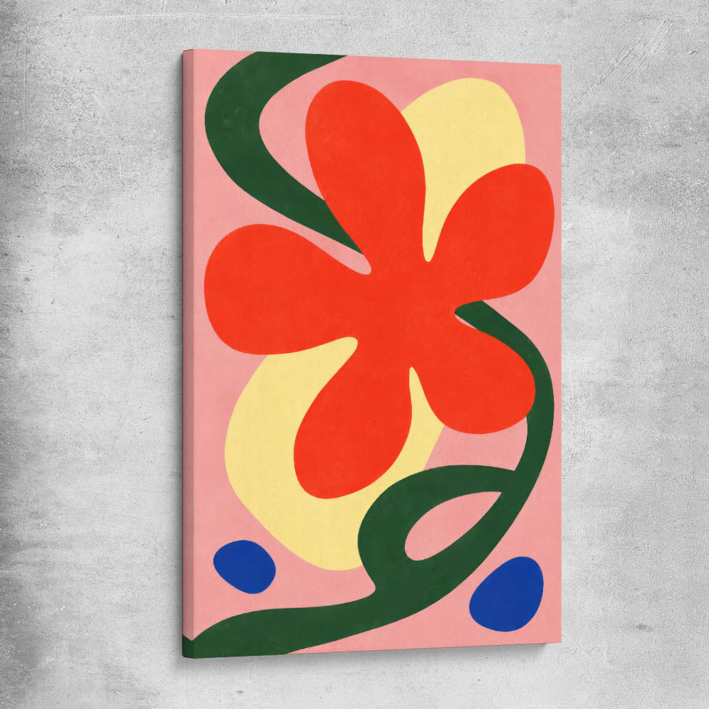 Coral Petal stretched canvas - part of our high quality canvas abstract wall art collection