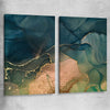Golden Mist Pair stretched canvas - part of our high quality canvas abstract wall art collection